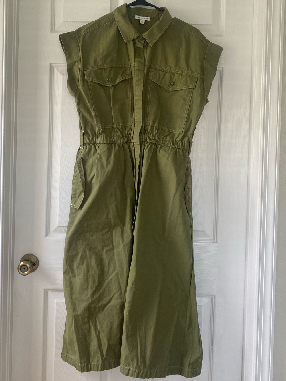 Free Assembly Belted Utility Midi Dress - Picture 2 of 6
